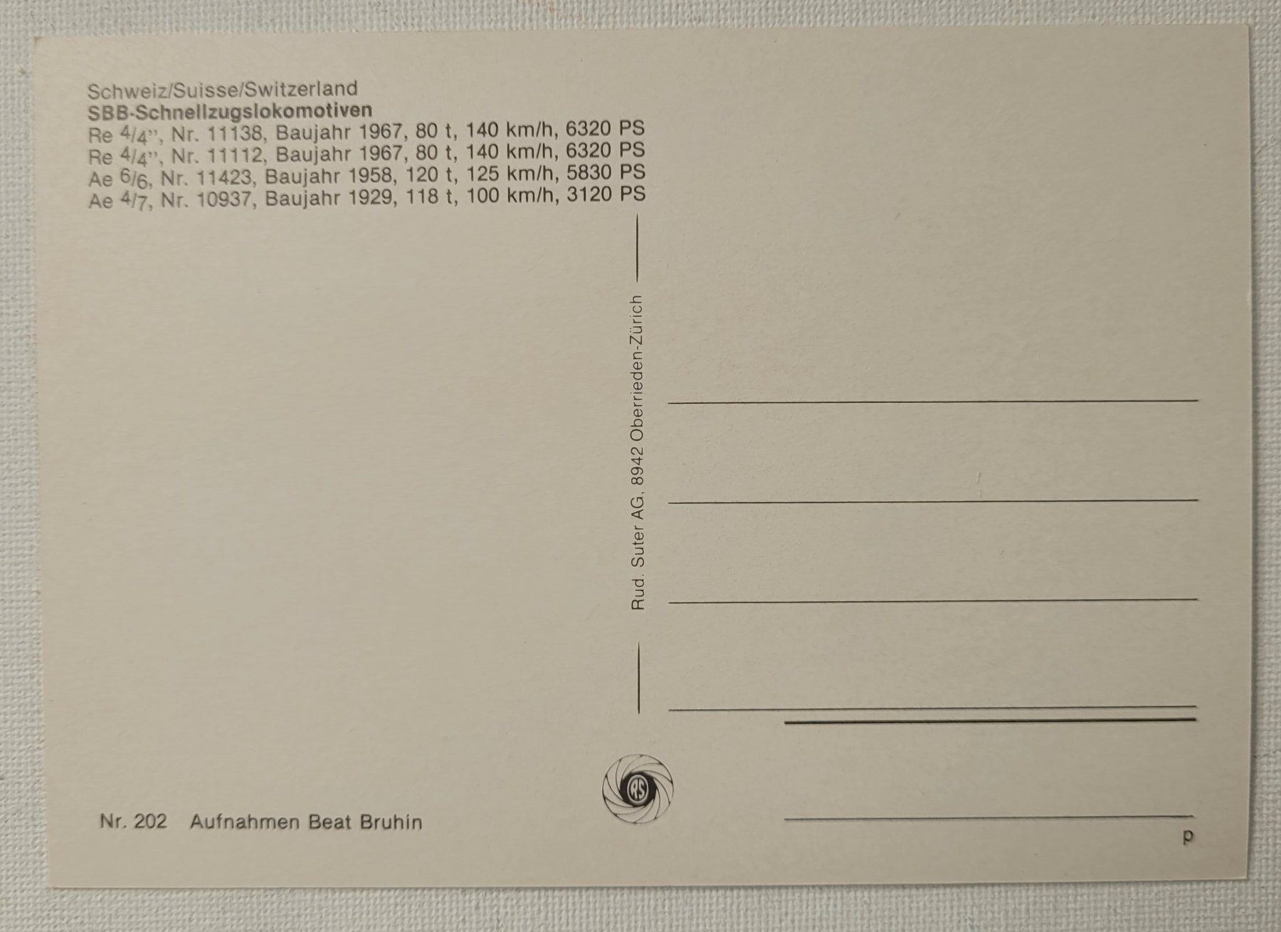 Cartes postales: SBB LOKOMOTIVEN / LOCOMOTIVES CFF – D'occasion à Neftenbach par Mador6 1
