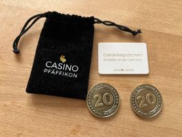 Jetons Casino Pfäffikon 2x20er + Getränke-Gutschein
