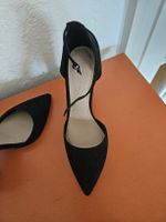Schwarze Wildleder Absatzschuhe, Grösse 37, neuwertig