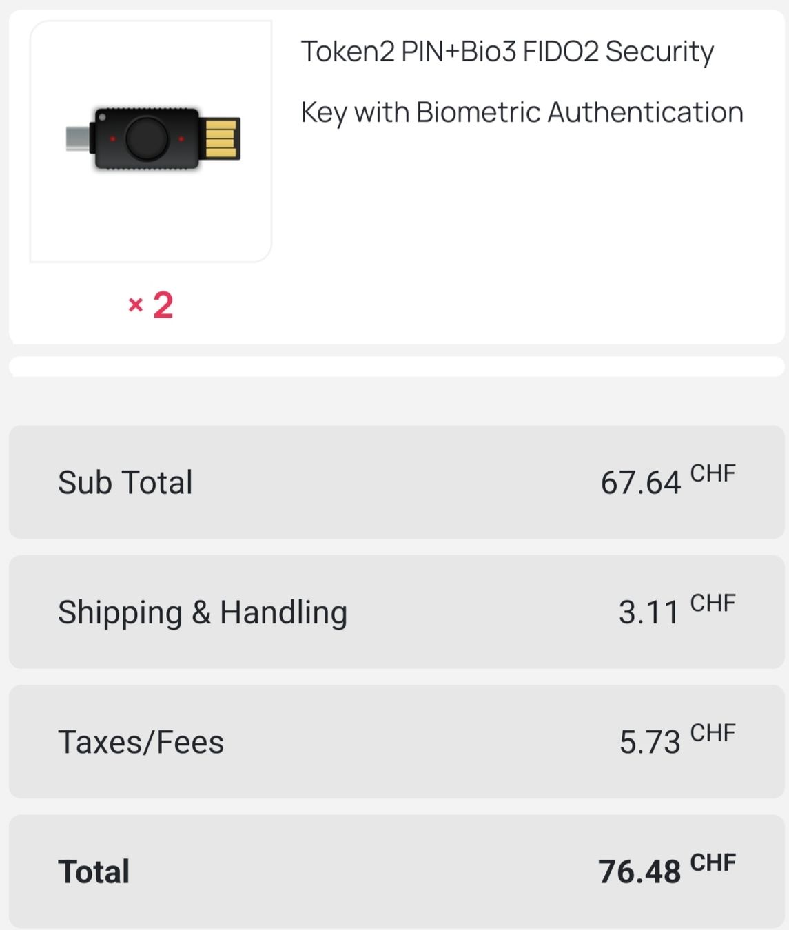 Schlüsselanhänger & - bänder: Token2 PIN+BIO3 FIDO2 Security Key x2 – Neu (gemäss Beschreibung) aus Wädenswil von kennykun 3