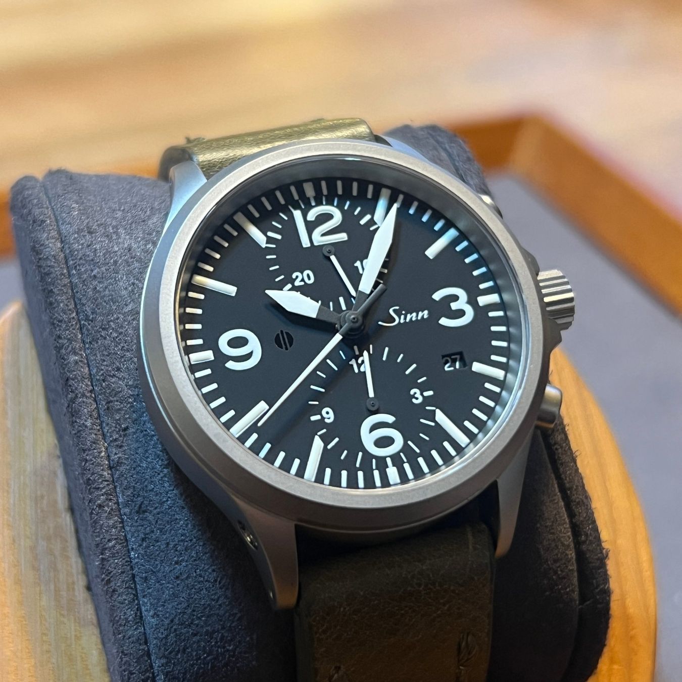 Sinn Orologi: Sinn Automatic Duochronograph Black Dial Full Set 756 – Usato da Carouge GE venduto da Watchaser 1