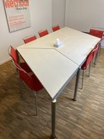 Konferenztisch modular 8-10 Pers. silber/Ahorn