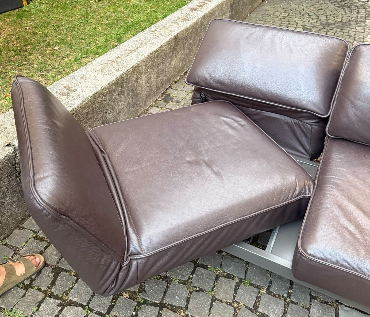 Rolf Benz Divani: Rolf Benz 386 MERA Ecksofa Leder Dunkelbraun – Usato da Zürich venduto da Gregor12 7