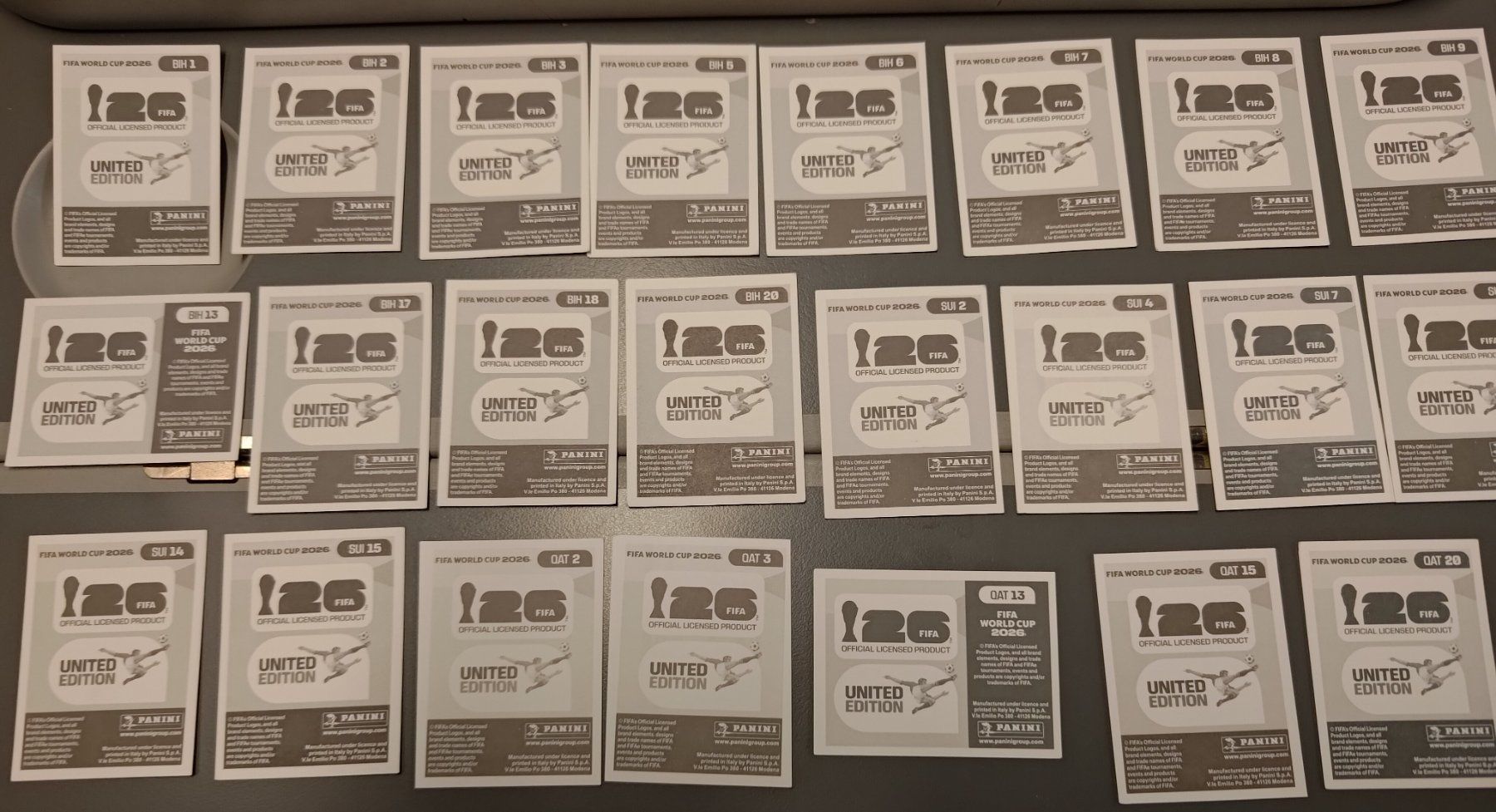 Panini Sammelbilder & Trading cards: Panini 2026 - SET BIH, SUI, QAT – Neu (gemäss Beschreibung) aus Bern von Nicolaro