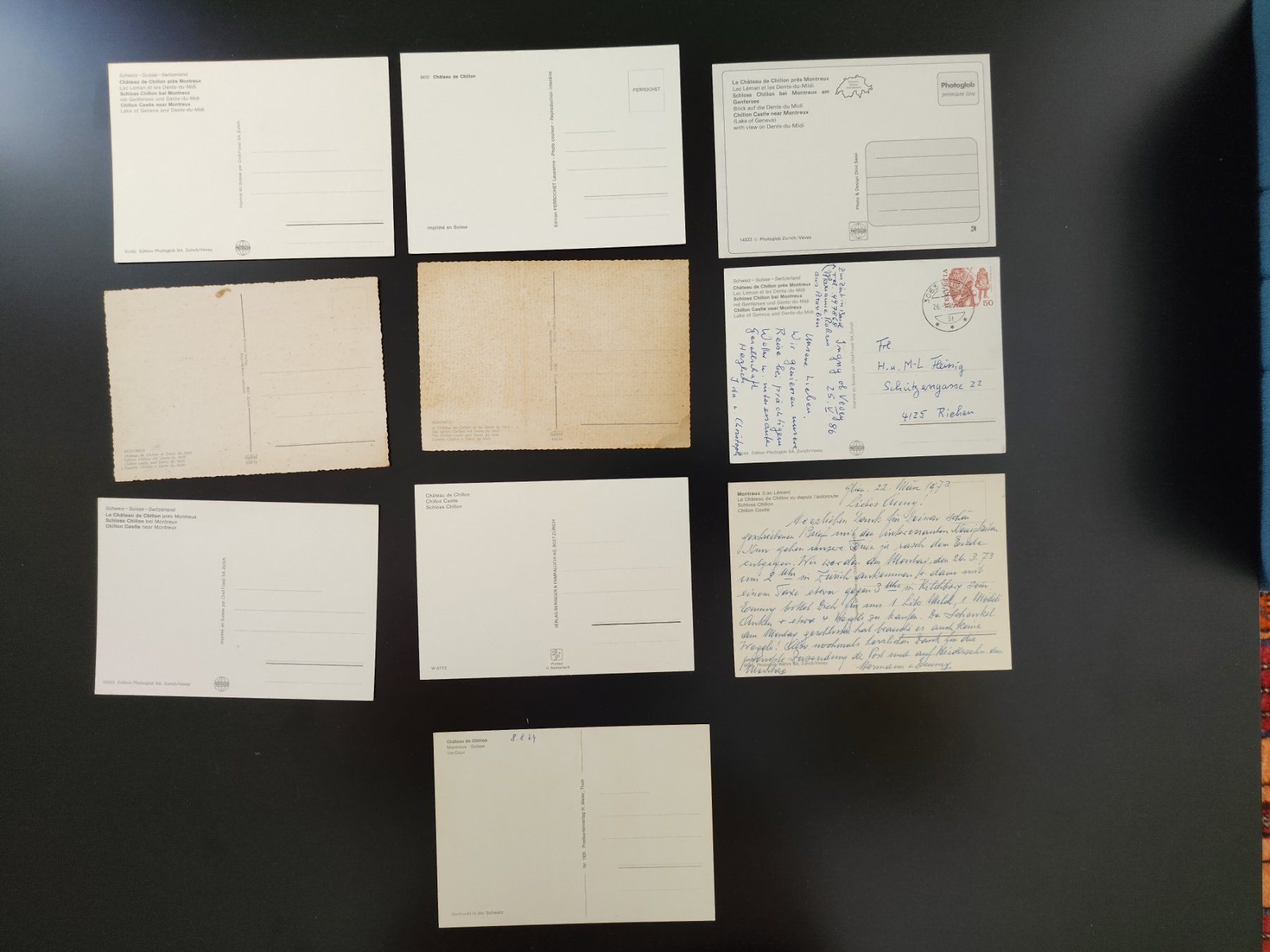 Cartoline postali: 10 Ansichtskarten, Schloss Chillon, ab ca. 1973 – Usato da Ohmstal venduto da Lebensfreude05 1
