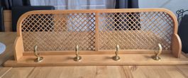 Vintage Garderobe aus gebogenem und geflochtenem Holz