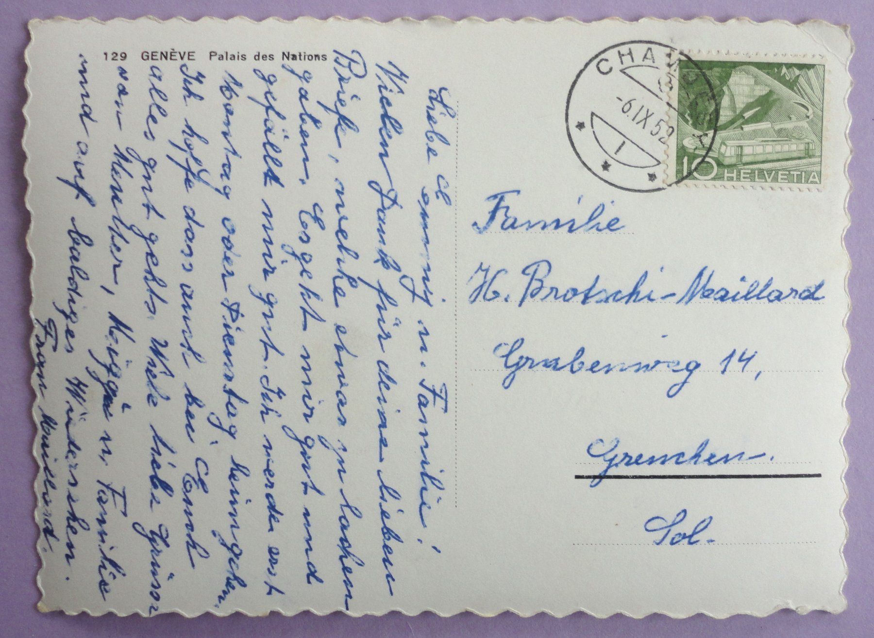 Cartoline postali: Genève - Palais des Nations – Usato da Fétigny venduto da Billy2miny 1