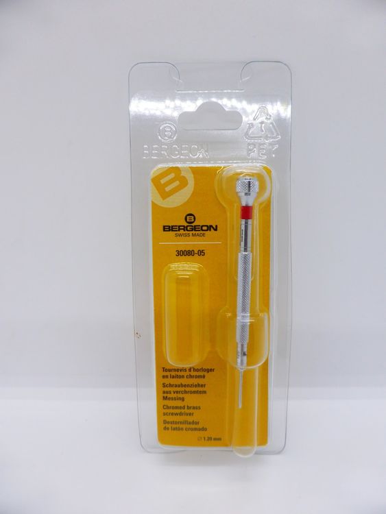 Tournevis D'Horloger Bergeon 7965-120 - Profilé Spécial Ø 1,20 Mm - Neuf Avec Étiquettes