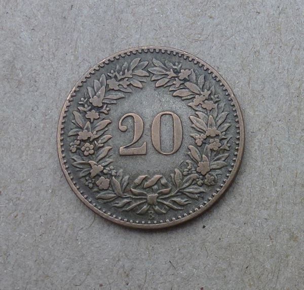 Toutes les monnaies: ++ 20 Rappen 1858 – D'occasion à Walkringen par Casablanca777 1