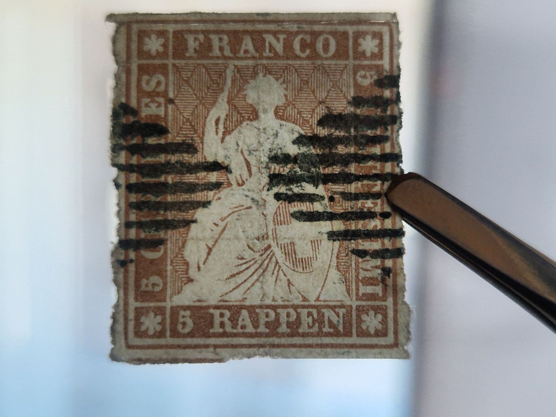 Tutti i francobolli: Strubel 22B, schönes Stück, ab 1.- – Usato da Burgdorf venduto da Glossy01 4