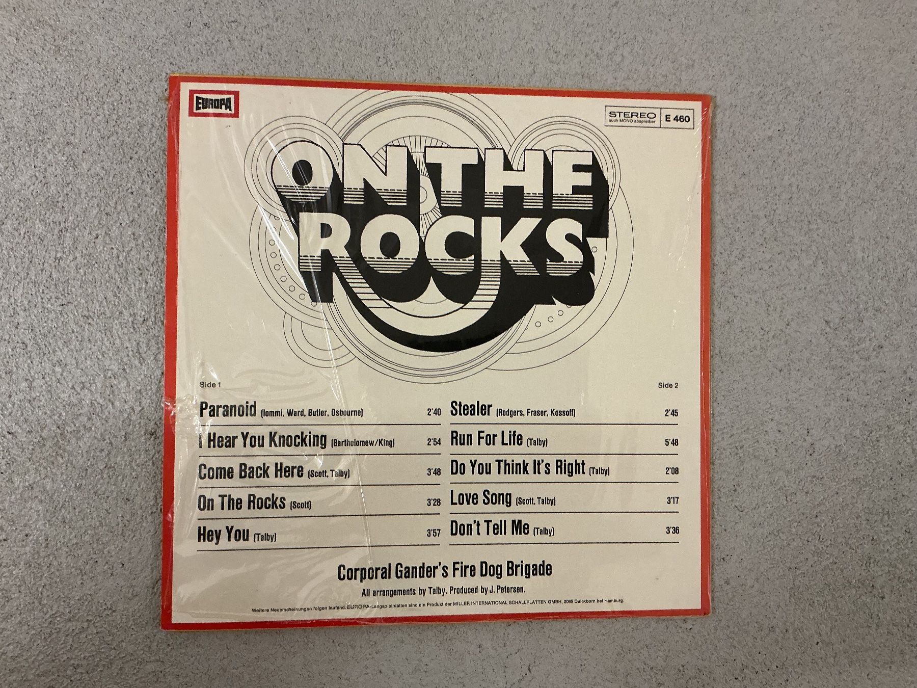 Dischi in vinile: Corporal Gander LP - On The Rocks Europa ( VG+) – Usato da Winterthur venduto da Tumko-Vinyl 1