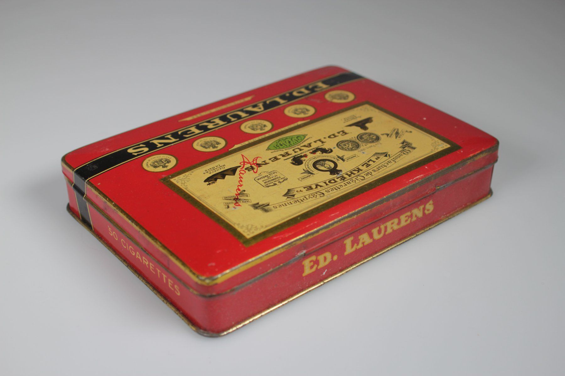 Altri Prodotti per fumatori: Ed. Laurens Genf Vintage Blechdose Zigarettendose – Usato da Basel venduto da IRMAundFRED 1