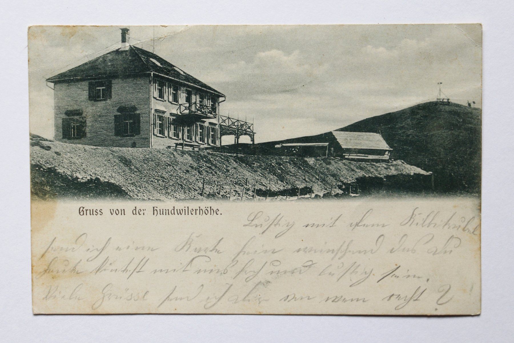 Cartoline postali: AK "GRUSS VON DER HUNDWILERHÖHE" 1901 – Usato da St. Gallen venduto da modernetc