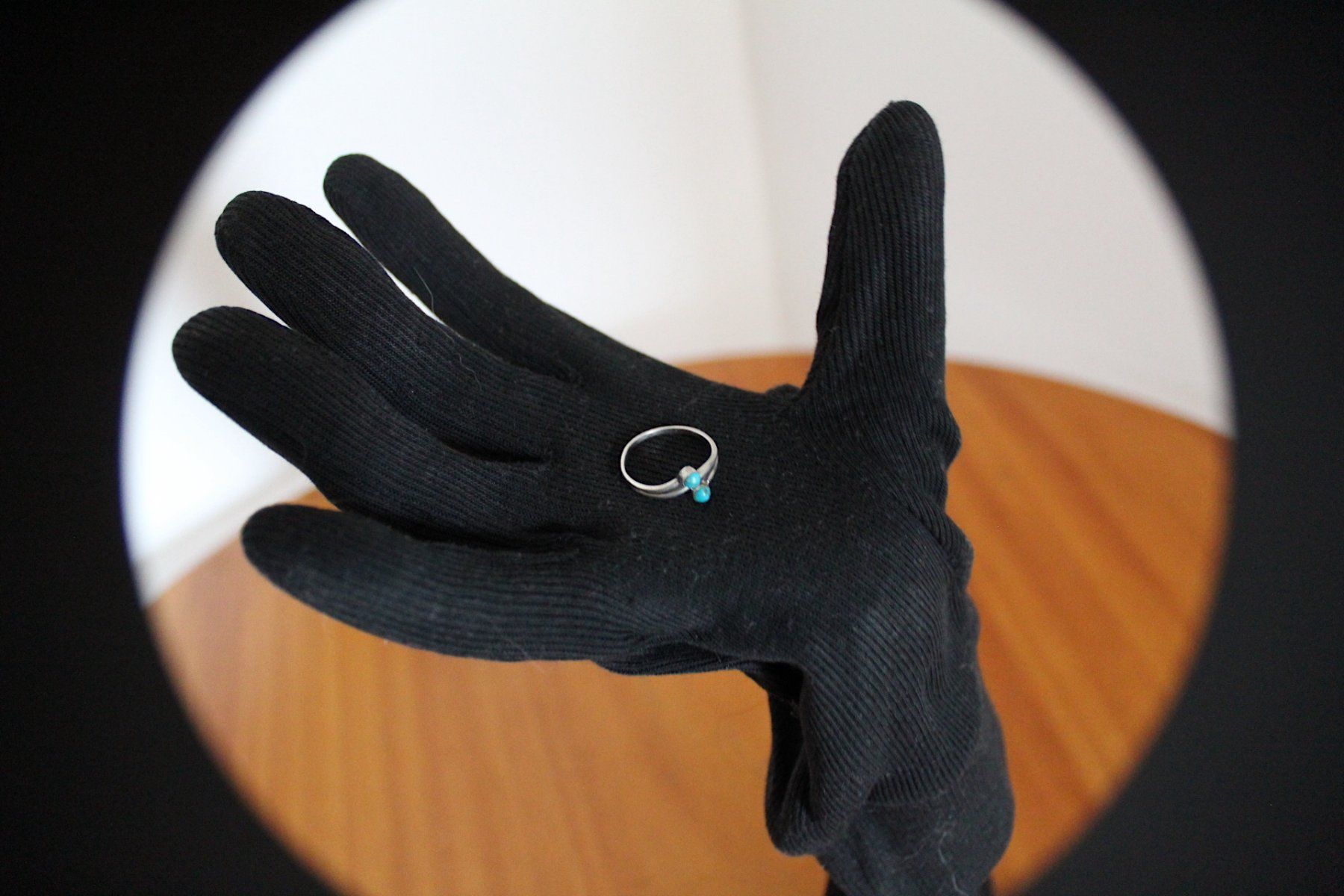Anelli: Silber Ring 925, mit Türkis-Edelsteinen Gr.49 – Usato da Locarno venduto da madame-tus-sauds 2