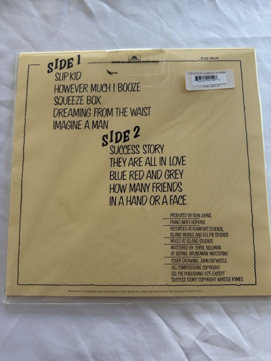 Schallplatten: The Who - By Numbers, Deluxe 150g Vinyl, OVP – Neu und originalverpackt aus Schaffhausen von Sonne25 5