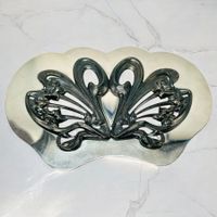 Magnifique boucle de ceinture style Art Nouveau métal