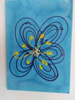 Blaue Blüten/ Abstract Flower 40 x 43 cm