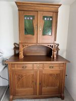 Jugendstil Schrank / Sekretär mit Glas, Art Nouveau Sekre