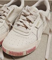 Puma Sneaker beige mit rosa Details gebrauchter Zustand