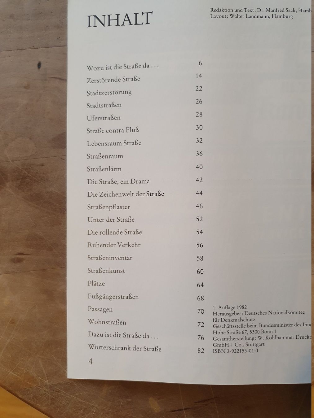 Libri: Lebensraum Strasse Manfred Sack – Usato da Zürich venduto da loosebone 1