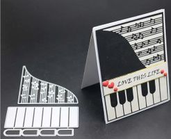 Neues Stanzschablonen-Set Flügel / Klavier / Piano