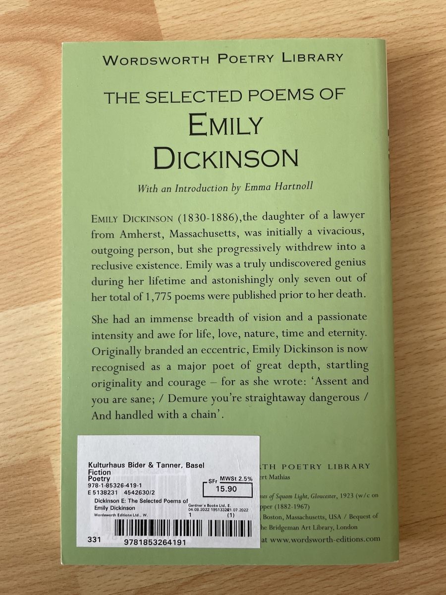 Libri: Emily Dickinson - Selected Poems – Nuovo (secondo la descrizione) da Münchenstein venduto da jan_5fyc 1