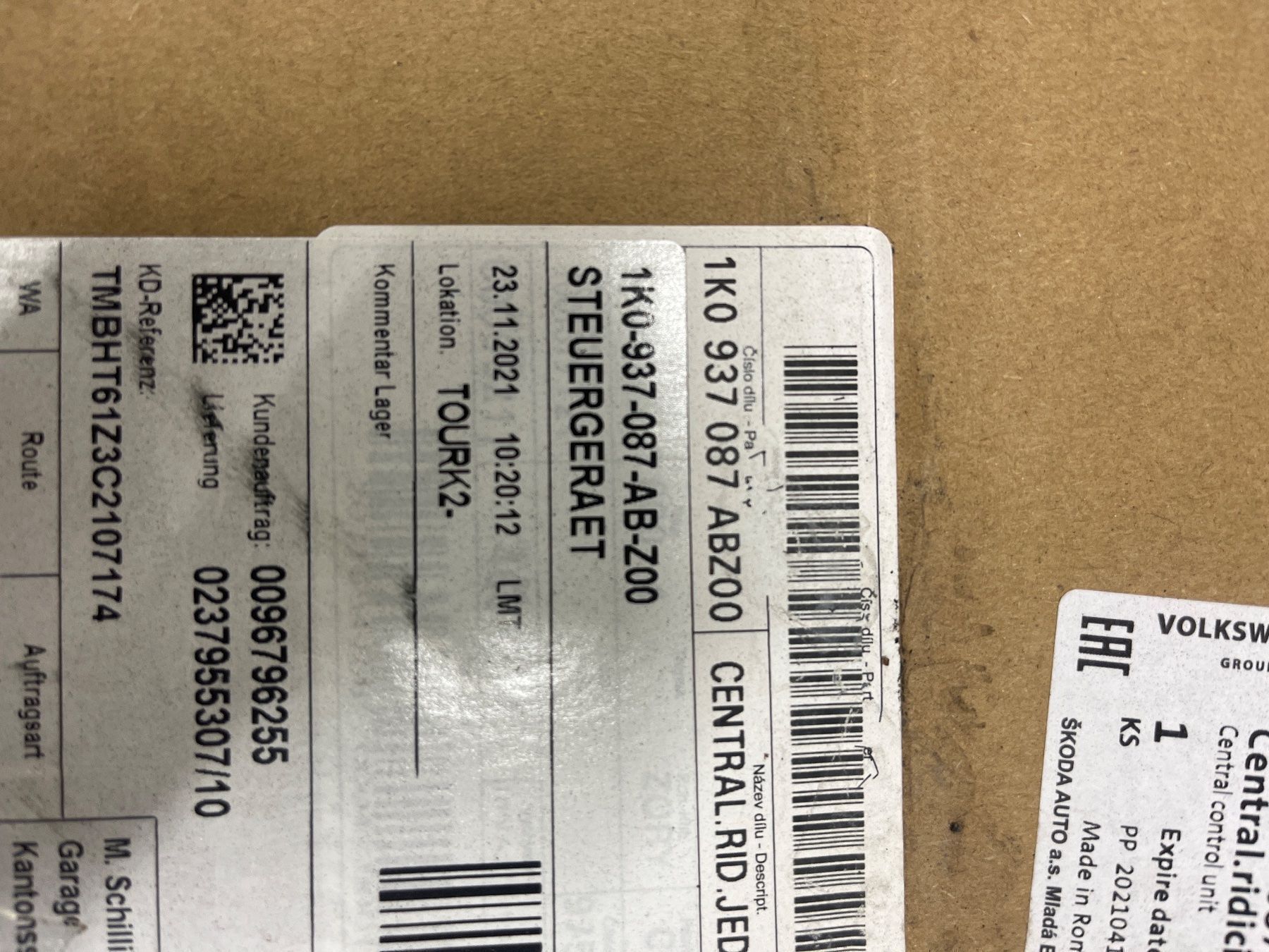 Tutti pezzi di ricambio auto: Steuergerät 1K0937087AB Z00 – Nuovo e nell'imballaggio originale da Kaltbrunn venduto da magaa 2