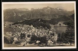 St. Moritz-Dorf, Teilansicht mit Piz Lan