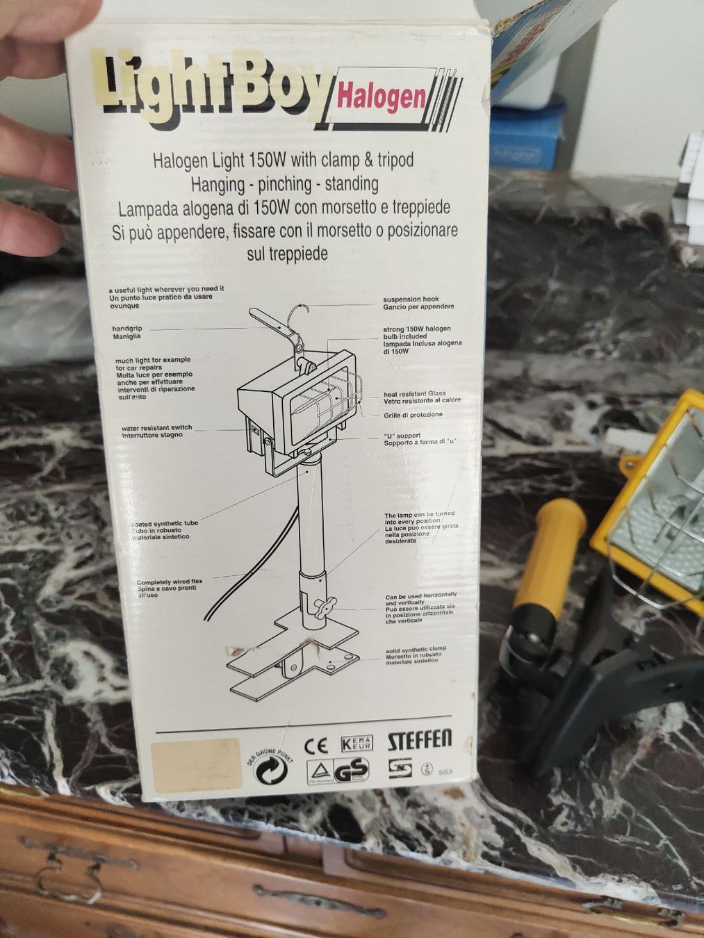 Lampade: LightBoy Halogen Baustrahler 150W mit Klemme, Stativ – Nuovo e nell'imballaggio originale da Schlieren venduto da bingo33 1