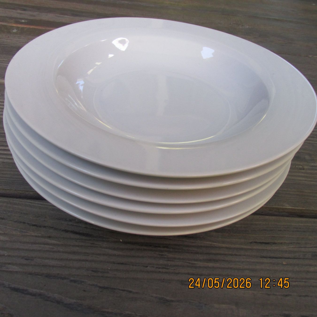 Piatti: 6 Suppenteller, Pastateller, weiss, Durchmesser 20cm – Usato da Galgenen venduto da Forflowers 2