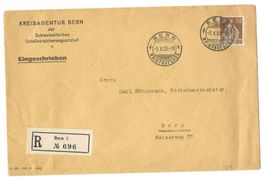 Bern 1  05.10.23 R-Brief (R 696) nach Bern; Abs. SUVA [L27]