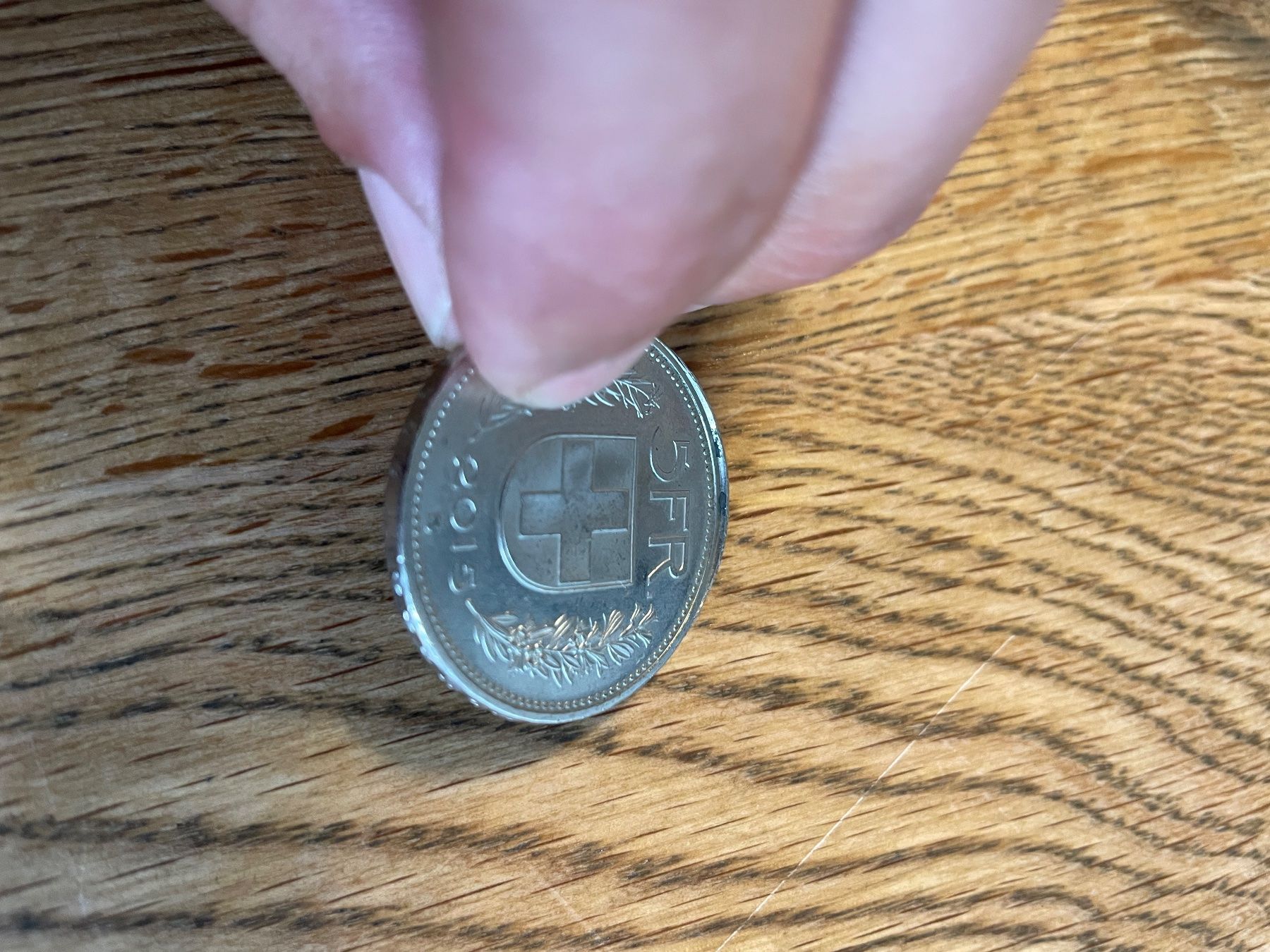 Tutti le monete: Abart Schweizermünze 5.- – Usato da Thun venduto da Dijari16 2