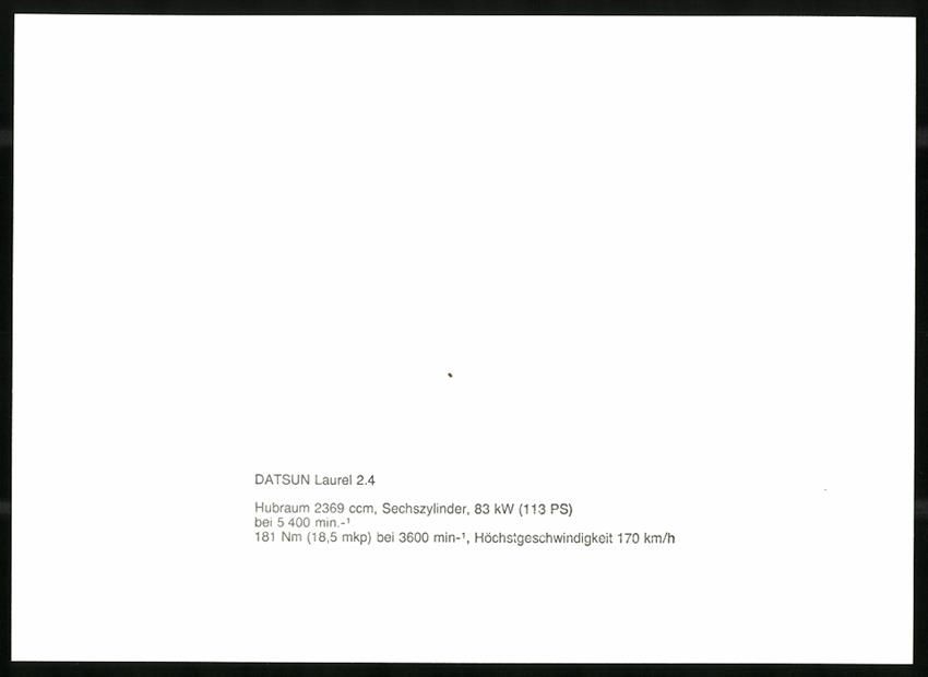 Fotografie &  Plakate: Fotografie Auto Datsun Laurel 2,4, Stufe – Gebraucht aus Berlin von bartko-reher 1