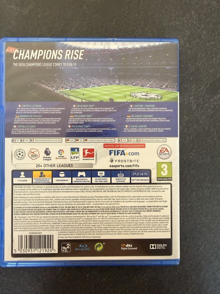 Giochi: Jeu PS4 FIFA 19 bon état – Usato da Moutier venduto da Mrbond125 1