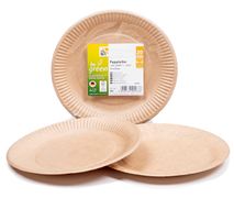 Bio-Einweg-Set be Green mit Tellern, Messer, Gabeln