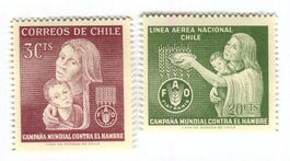Briefmarken "Aktion gegen den Hunger". Chile