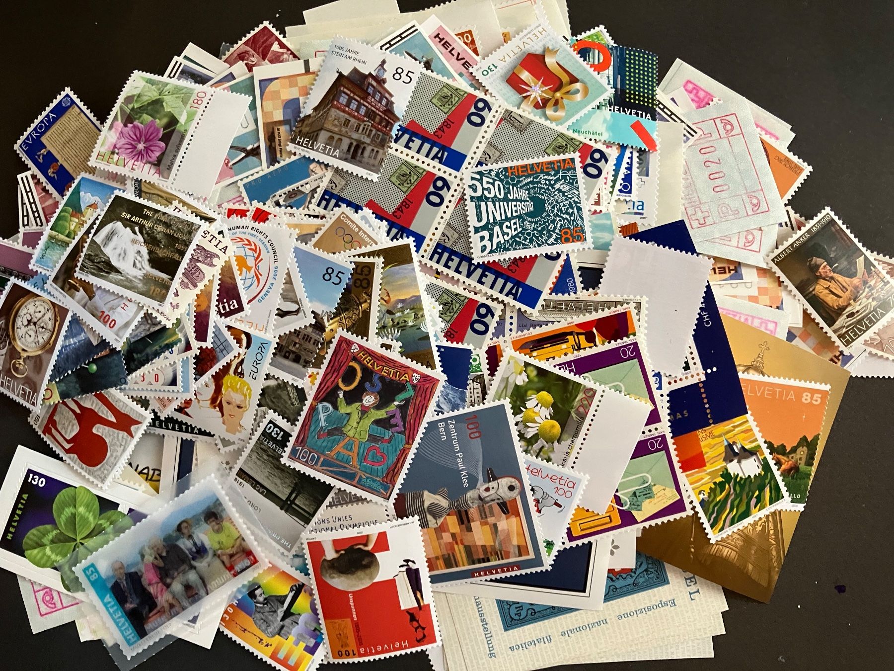 Alle Briefmarken: 940.--  Fr.  Frankaturware Schweiz – Gebraucht aus untervaz von Wingert