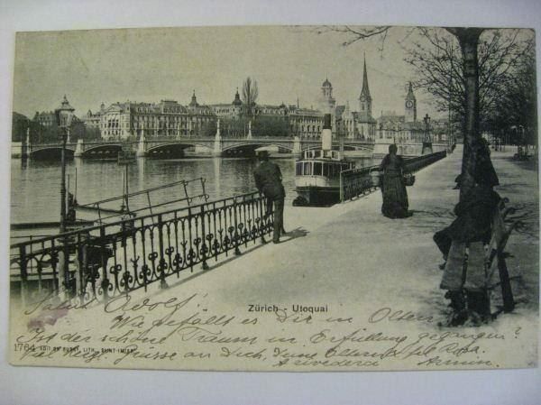 Cartoline postali: AK  Zürich - Utoquai – Usato da Gundetswil venduto da Egro01