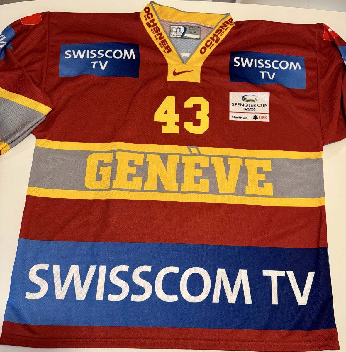 Maillot Hockey Ruijters Smoke Eaters Geleen Porté Uharchek n°96 vintage - XL