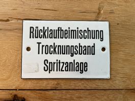 Hinweisschild aus Email ca. 1980