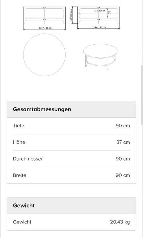 Tavoli: Tisch Couchtisch Venla – Usato da Liebefeld venduto da BernVerkaufAnkauf 4