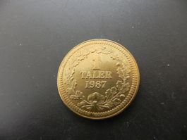 Medaille Zofingen 1 Taler 1987