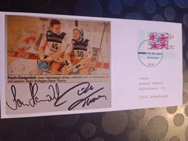 thoma &Hannawald - handsignierte Karte mit Sonderstempel FDC