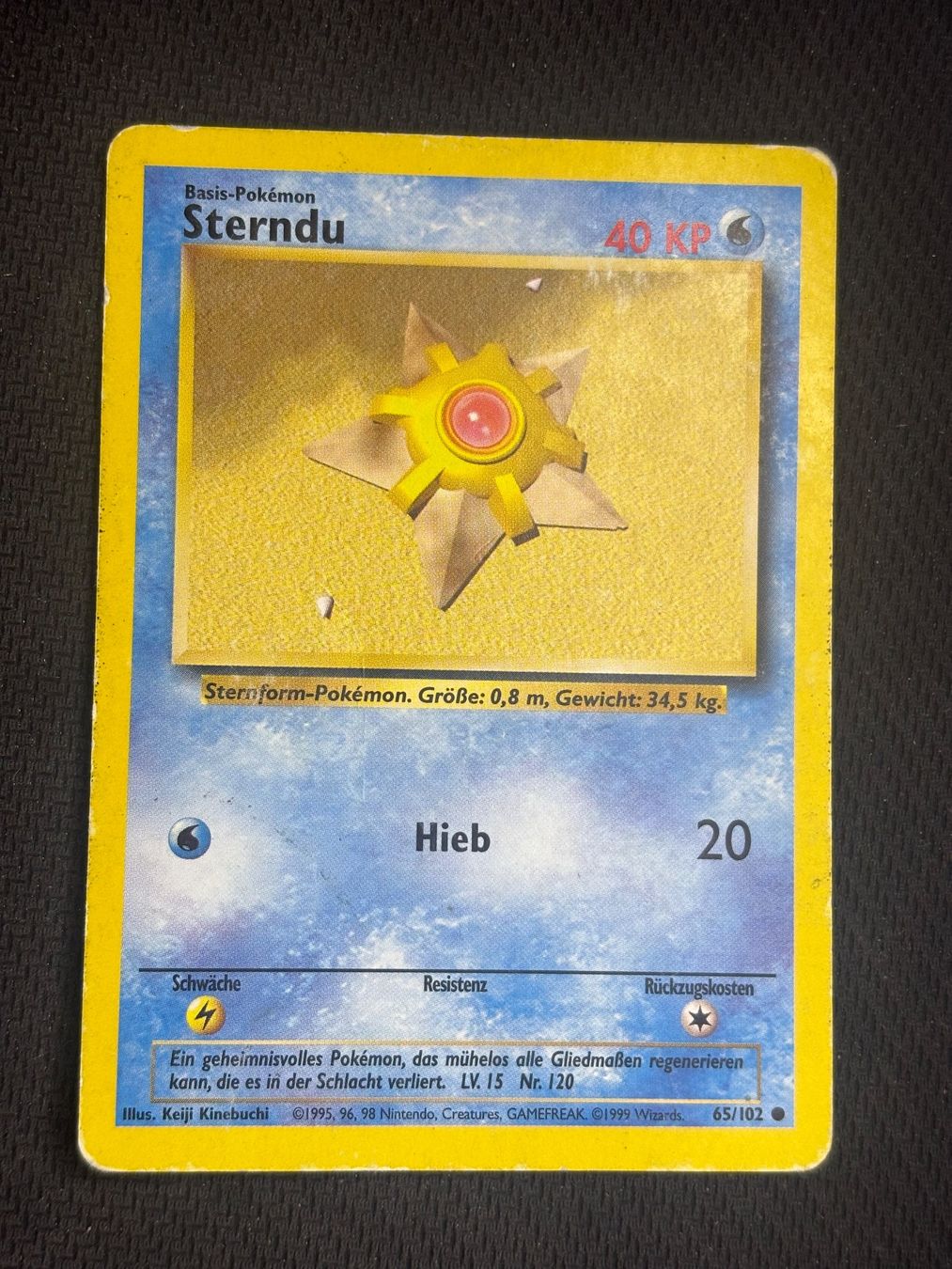 Pokémon Sammelbilder & Trading cards: Pokemon Sterndu 65/102 WOTC Base Set DE – Gebraucht aus St. Gallen von KantoKarten