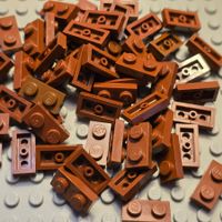 Lego 55x Platten 1x2 (3023) grün