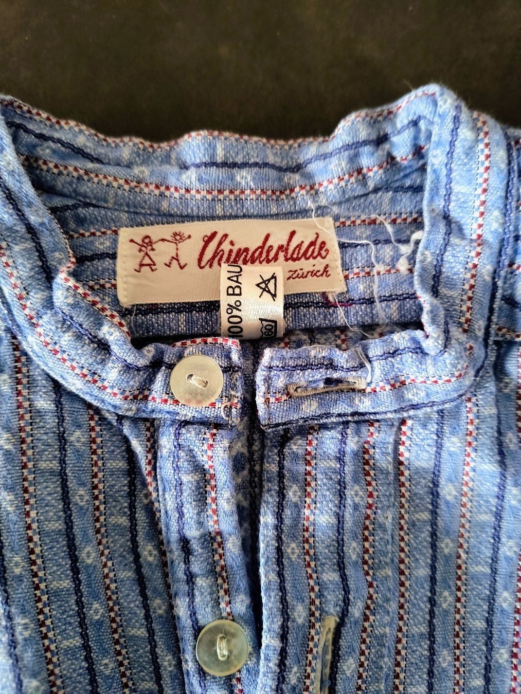 Camicie, T-shirt & Polo: Trachtenhemd Junge Gr. 110 gestreift blau / Chinderlade – Usato da Schöfflisdorf venduto da kin_2dp9 1