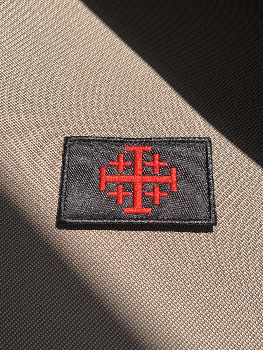 Patches: Jerusalem Kreuz Patch Rot/Schwarz – Hochwertig – Neu und originalverpackt aus Orpund von joe_hazard