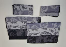 2er Pack/2 Duvetbezüge +2 Kissenbezüge/160x210 /schwarz grau