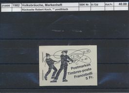 1982 "Volksbräuche", Markenheftchen "grau", ** postfrisch