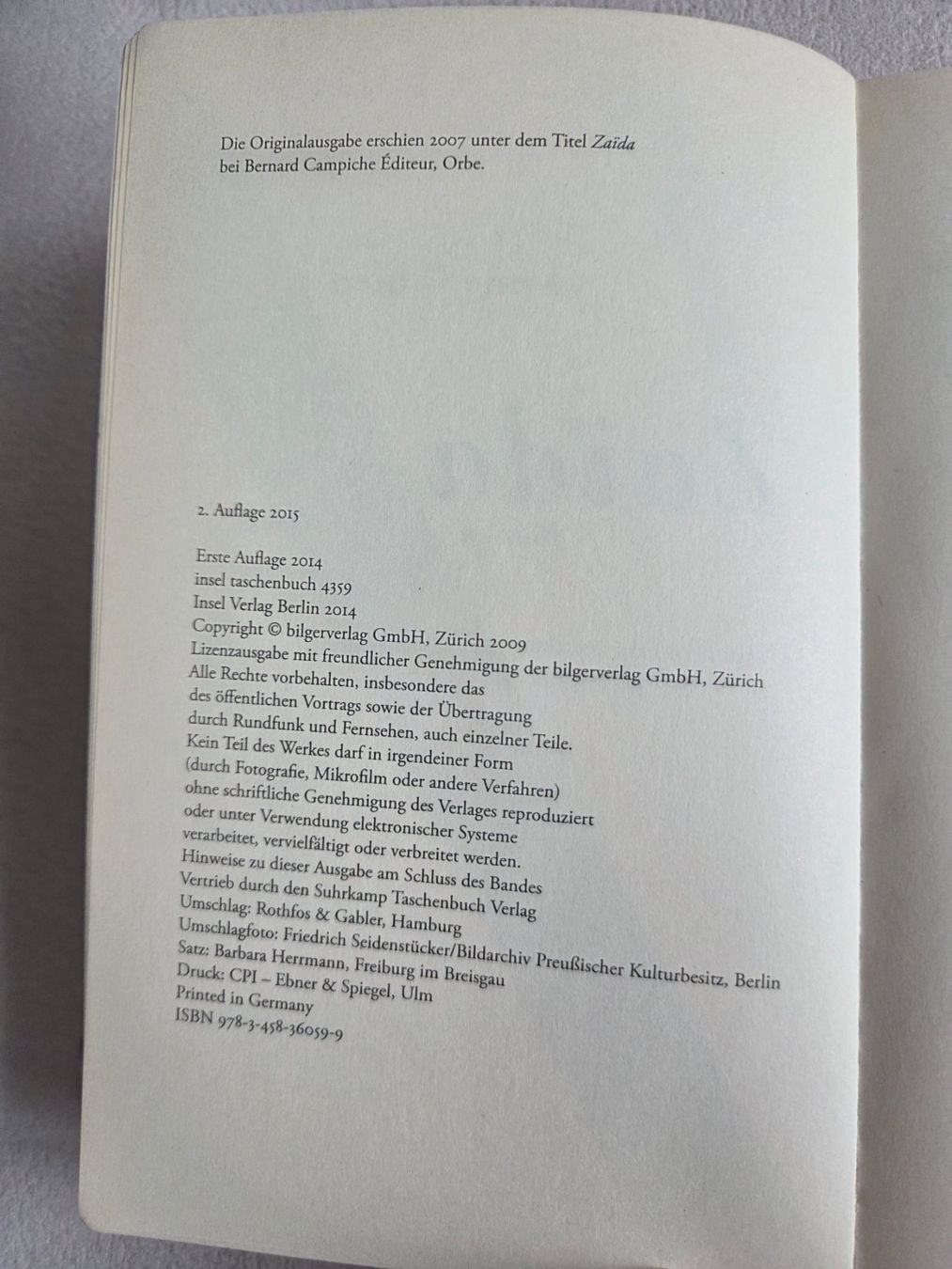 Libri: Anne Cuneo - Zaïda – Usato da Bergdietikon venduto da Tanne_10 3